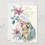 カトリック洗礼《キリスト教》洗礼式や命名式賛美マザーイエス 招待状 (裏面)