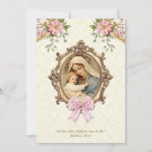 カトリック洗礼《キリスト教》洗礼式や命名式賛美マザーイエス 招待状 (裏面)