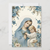 カトリック洗礼《キリスト教》洗礼式や命名式賛美マザーイエス 招待状 (裏面)