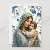 カトリック洗礼《キリスト教》洗礼式や命名式賛美マザーイエス 招待状 (裏面)