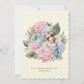 カトリック洗礼《キリスト教》洗礼式や命名式賛美マザーイエス 招待状 (裏面)