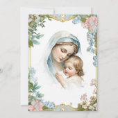 カトリック洗礼《キリスト教》洗礼式や命名式賛美マザーイエス 招待状 (裏面)