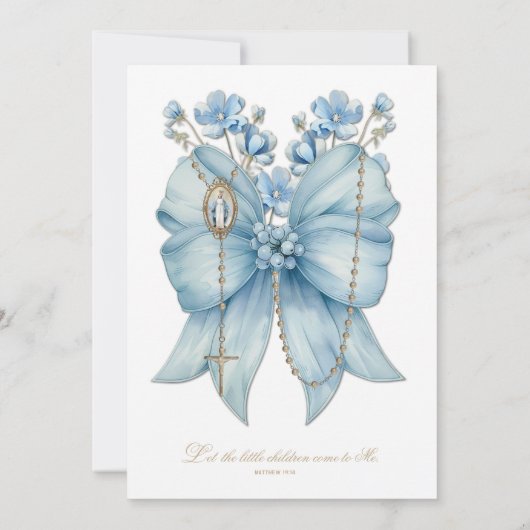 カトリック洗礼《キリスト教》洗礼式や命名式賛美マザーイエス 招待状 (裏面)