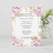 カトリック洗礼《キリスト教》洗礼式や命名式賛美マリーフローラ 招待状 (スタンド正面)