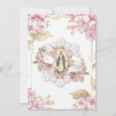 カトリック洗礼《キリスト教》洗礼式や命名式賛美マリーフローラ 招待状 (裏面)