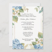 カトリック洗礼《キリスト教》洗礼式や命名式賛美マリーベビー 招待状 (正面)