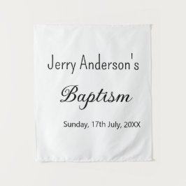 カトリック洗礼 子供 現代 簡潔 QR ミニマル タペストリー