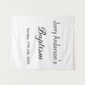 カトリック洗礼 子供 現代 簡潔 QR ミニマル タペストリー (正面(横))