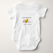 カトリック洗礼 子供 現代 簡潔 QR ミニマル ベビーボディスーツ (裏面)