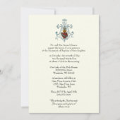 カトリック洗礼 聖母マリアの無原罪の心臓 シンボル 招待状 (正面)