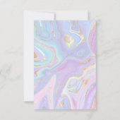 カトリック流体カラフル大理石の確認 招待状 (裏面)