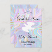 カトリック流体カラフル大理石の確認 招待状 (正面/裏面)