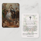 カトリック煉獄祈りの言葉オールソウルヴァージンメアリー プレイスカード (正面/裏面)