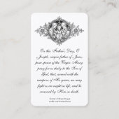 カトリック父の日の思い出の聖札 名刺 (裏面)