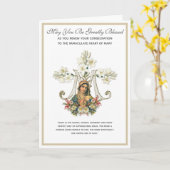 カトリック献身更新 マリア 宗教的 カード (黄色い花)