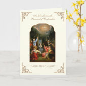 カトリック確認聖幽霊ヴァージンメアリーカード カード (黄色い花)