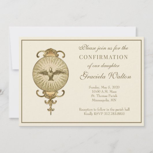 カトリック確認聖霊聖なる書物、 経典 招待状 (正面)