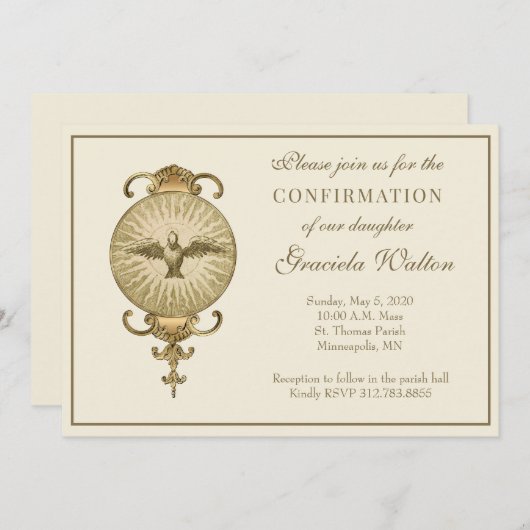 カトリック確認聖霊聖なる書物、 経典 招待状 (正面/裏面)