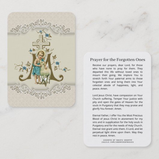 カトリック祈りの言葉イエズラムクロス宗教 名刺 (正面/裏面)