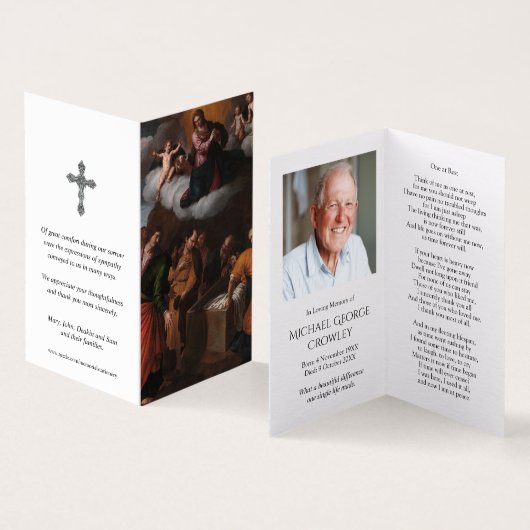 カトリック祈りの言葉カードのメアリー就任 (内部&外部)