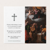 カトリック祈りの言葉カードのメアリー就任 (外部フラット)