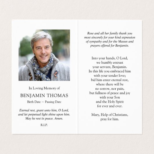 カトリック祈りの言葉カード | アセンション&コロネーション 名刺 (内部フラット)