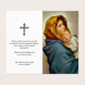 カトリック祈りの言葉カード | マドンニーナ 名刺 (外部フラット)