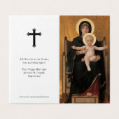 カトリック祈りの言葉カード | ヴァージンと子 (外部フラット)