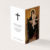 カトリック祈りの言葉カード | ヴァージンと子 名刺 (外部)