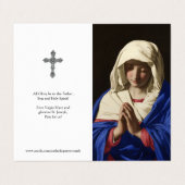 カトリック祈りの言葉カード | ヴァージン祈りの言葉 名刺 (外部フラット)