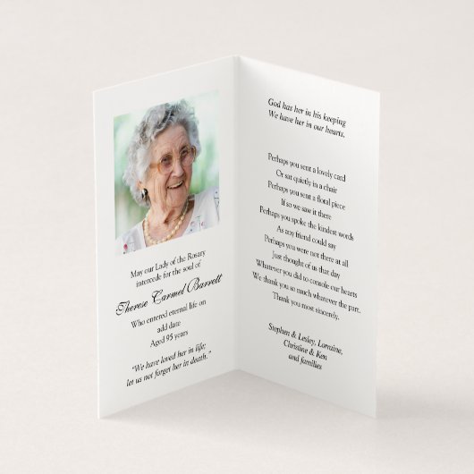 カトリック祈りの言葉カード | 聖なるハートマリア3 (内部)