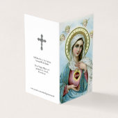 カトリック祈りの言葉カード | 聖なるハートマリア3 名刺 (外部)