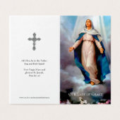 カトリック祈りの言葉カード | Our Lady of Grace (外部フラット)