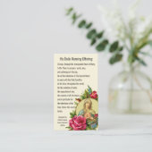 カトリック祈りの言葉モーニングオファリングヴァージンメアリーイエス 名刺 (スタンド正面)