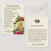 カトリック祈りの言葉モーニングオファリングヴァージンメアリーイエス 名刺 (正面/裏面)