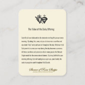 カトリック祈りの言葉モーニングオファリングヴァージンメアリーイエス 名刺 (裏面)