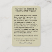 カトリック祈りの言葉聖顔聖テルセ宗教 プレイスカード (裏面)