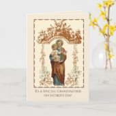 カトリック祖父聖ヨセフ宗教父の カード (黄色い花)