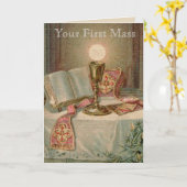 カトリック祭壇聖ミッサル聖餐式聖職者 カード (黄色い花)