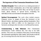 カトリック第一聖体記念祈りの言葉カード プレイスカード