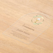 カトリック第一聖体金ゴールド離れ団 アクリル招待状 (レイダウン)