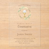 カトリック第一聖体金ゴールド離れ団 アクリル招待状 (正面)