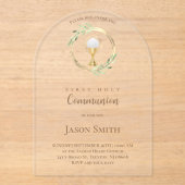 カトリック第一聖体金ゴールド離れ団 アクリル招待状 (正面)