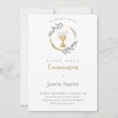 カトリック第一聖餐会金ゴールド会 招待状 (正面)