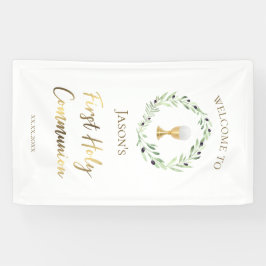 カトリック第一聖餐式オリーブリース 横断幕