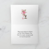 カトリック第一聖餐式フローラ宗教 サンキューカード (内部)