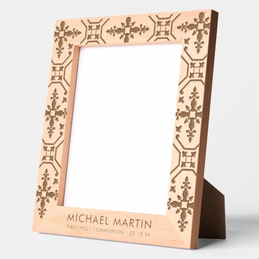 カトリック第一聖餐式大事な行事 レーザー彫刻フレーム (左)