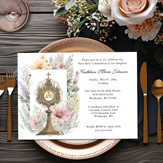 カトリック第一聖餐式招待状 招待状