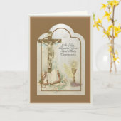 カトリック第一聖餐式祈りの言葉 カード (黄色い花)