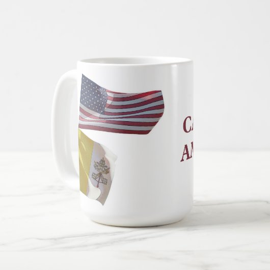 カトリック系アメリカ人 コーヒーマグカップ (正面左)
